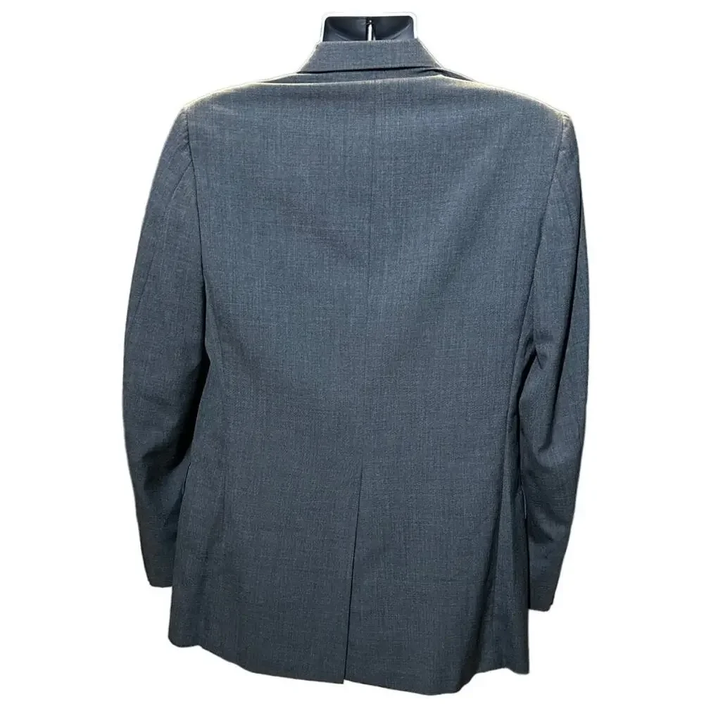 Two Fifty 2 Men’s Gray Wool Blend Sport Coat Blazer 40R USA Made Vintage